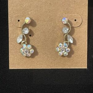 Dazzling Crystal Flower Earrings‎